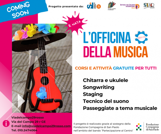 Nasce officina della musica nel centro storico di ge